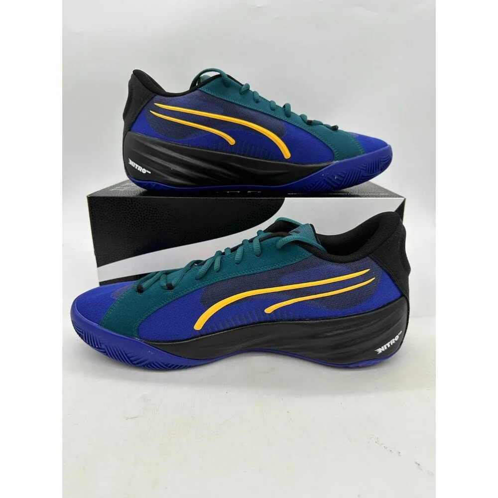 Puma All Pro Nitro Men's Size 13 Blue Black Basketball Athletic Shoes 310387 01
